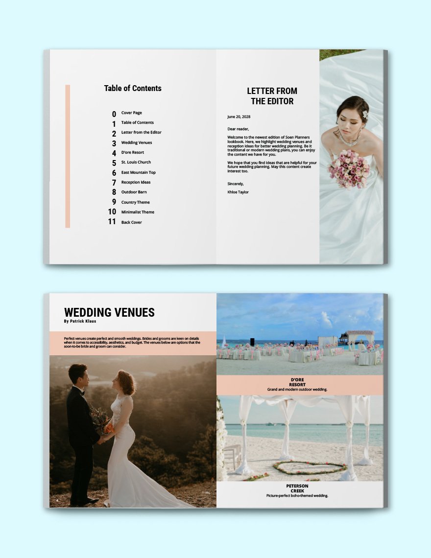 Wedding Planner Lookbook Template Download in Word, Google Docs, PDF