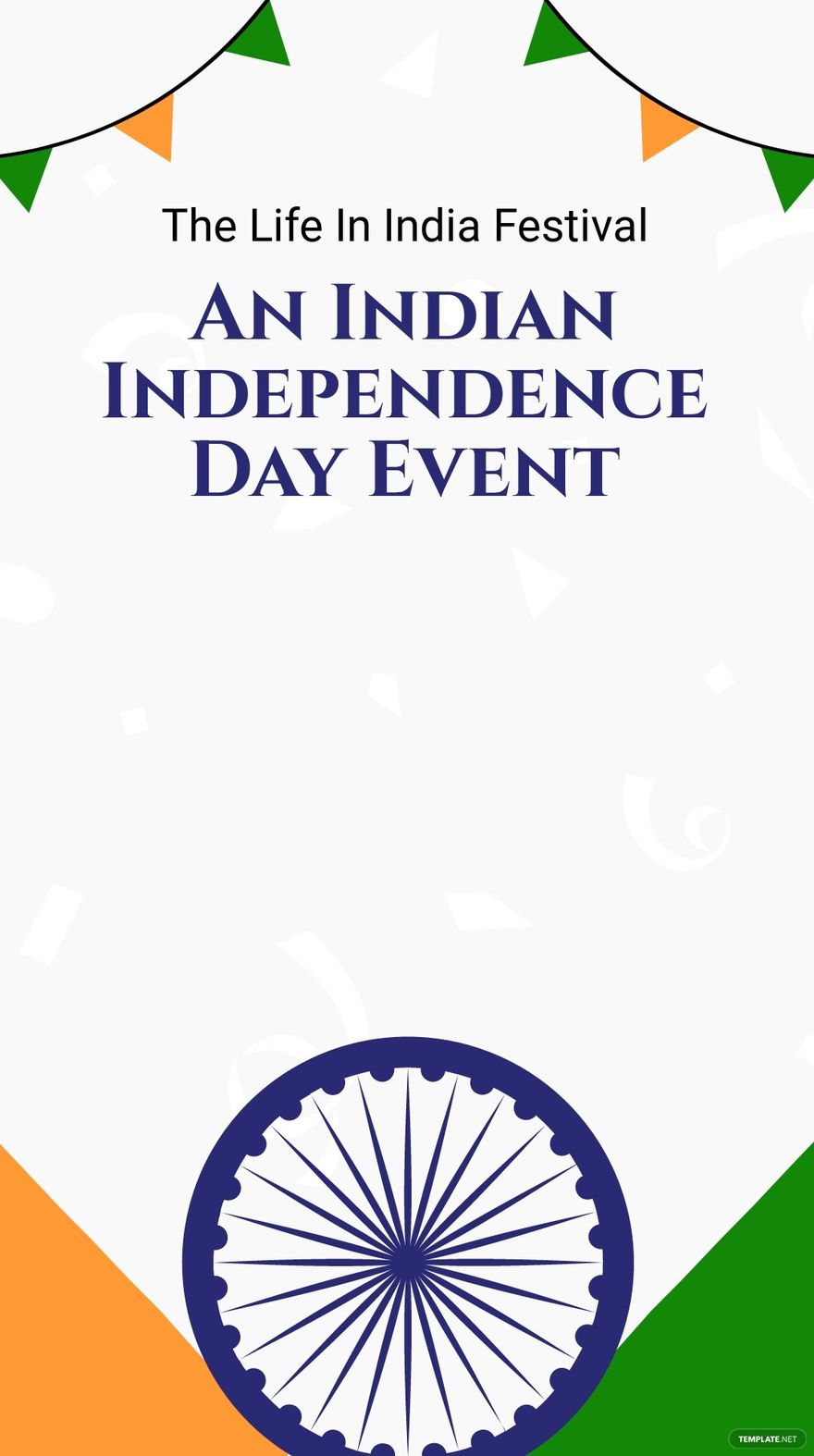 Indian Independence Day Event Snapchat Geofilter Template