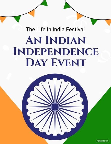 Indian Independence Day Event Flyer Template in Word, Google Docs