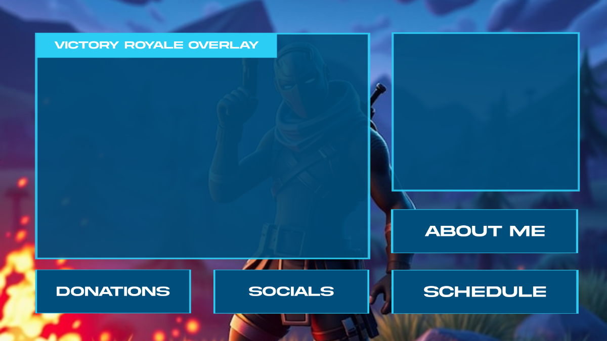 Free Fortnite Twitch Overlay Template to Edit Online