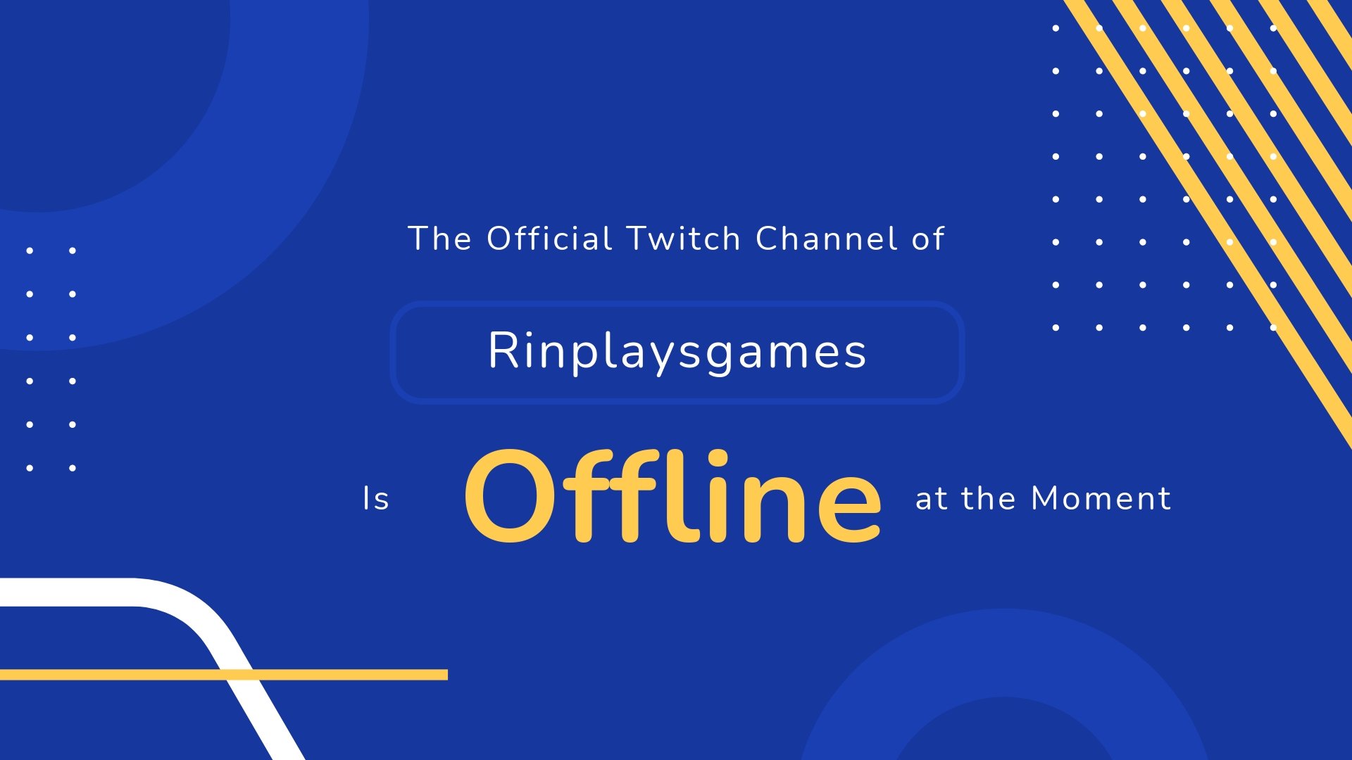 Currently Offline Twitch Overlay Template