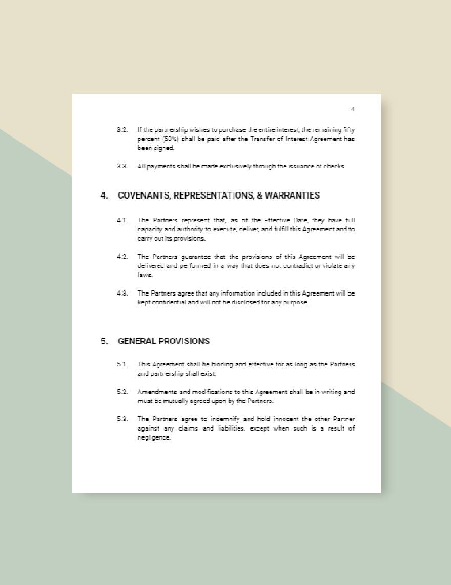 Business Partner Buyout Agreement Template Google Docs Word Apple