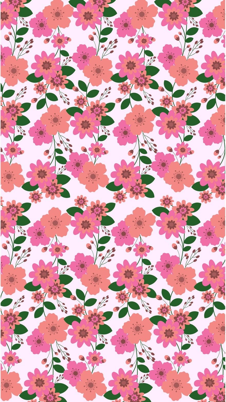 Free iPhone Pink Floral Background