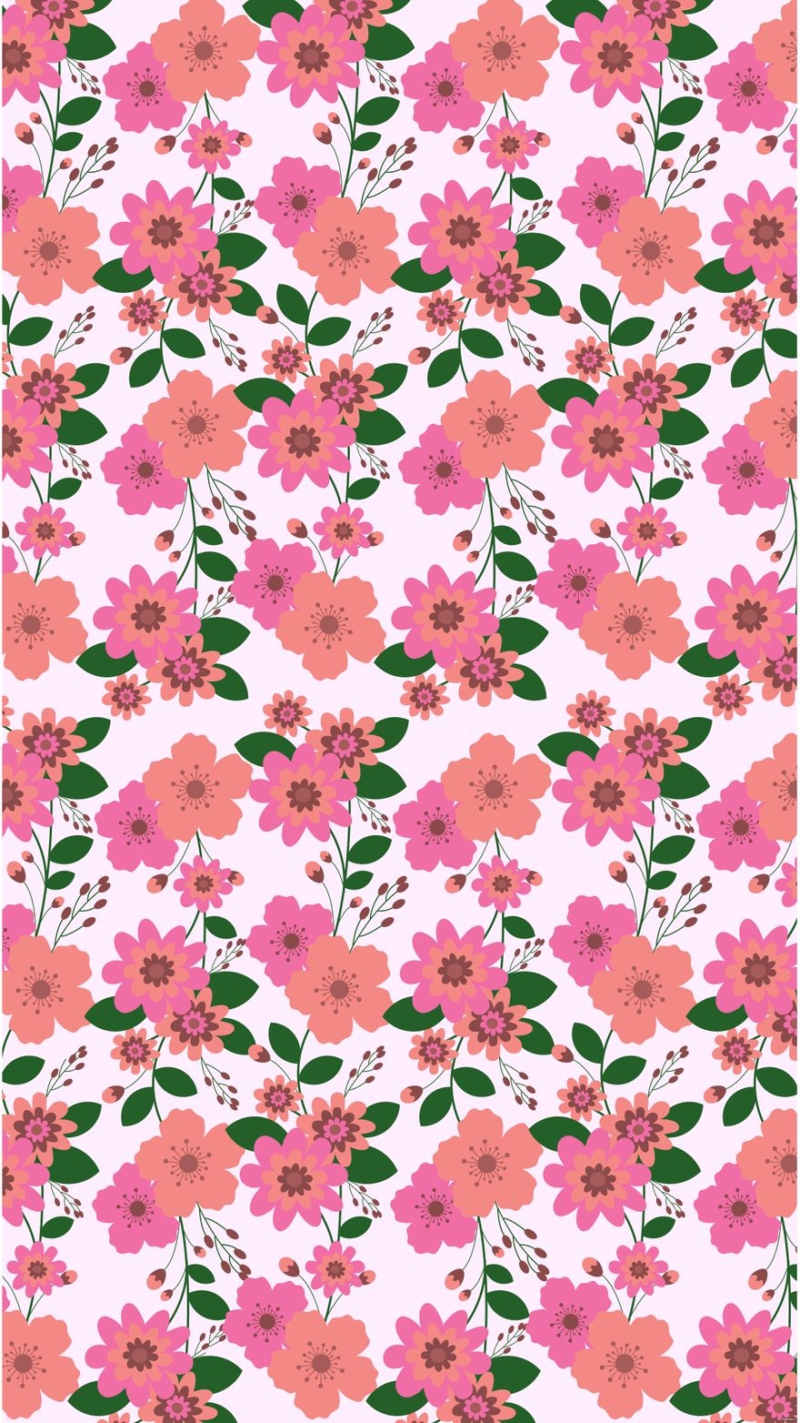 IPhone Pink Floral Background