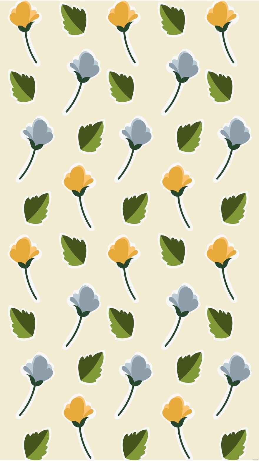 Free Floral Pattern iPhone Background