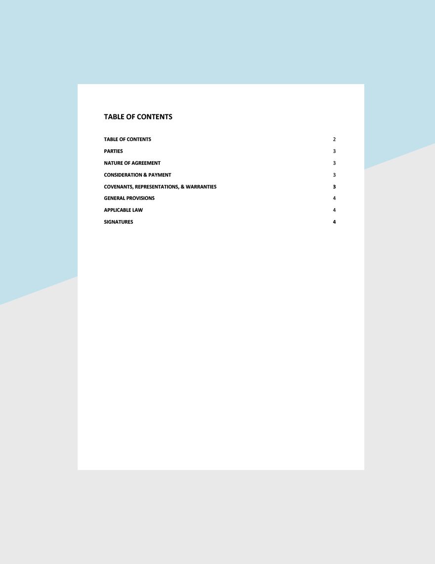 Customer Protection Agreement Template