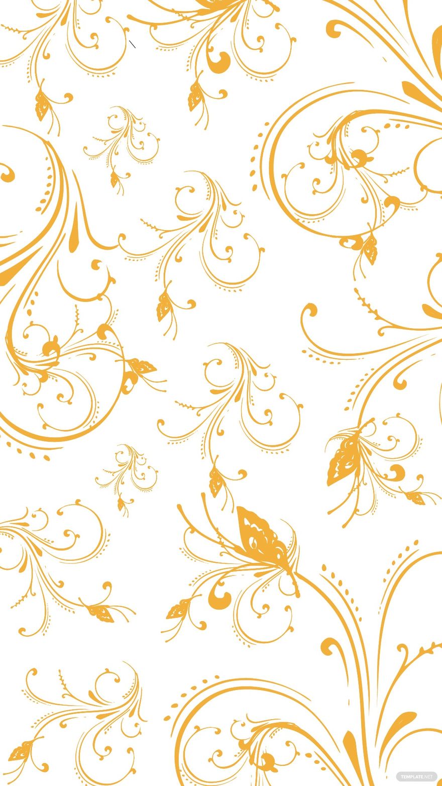 Gold And White Floral Background