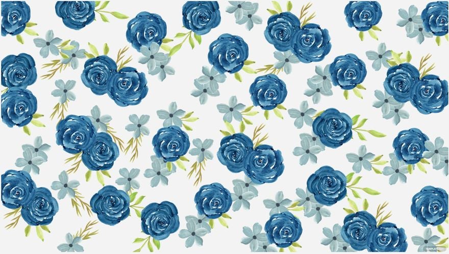 Blue Floral Background in JPG, SVG, Illustrator, EPS - Download ...