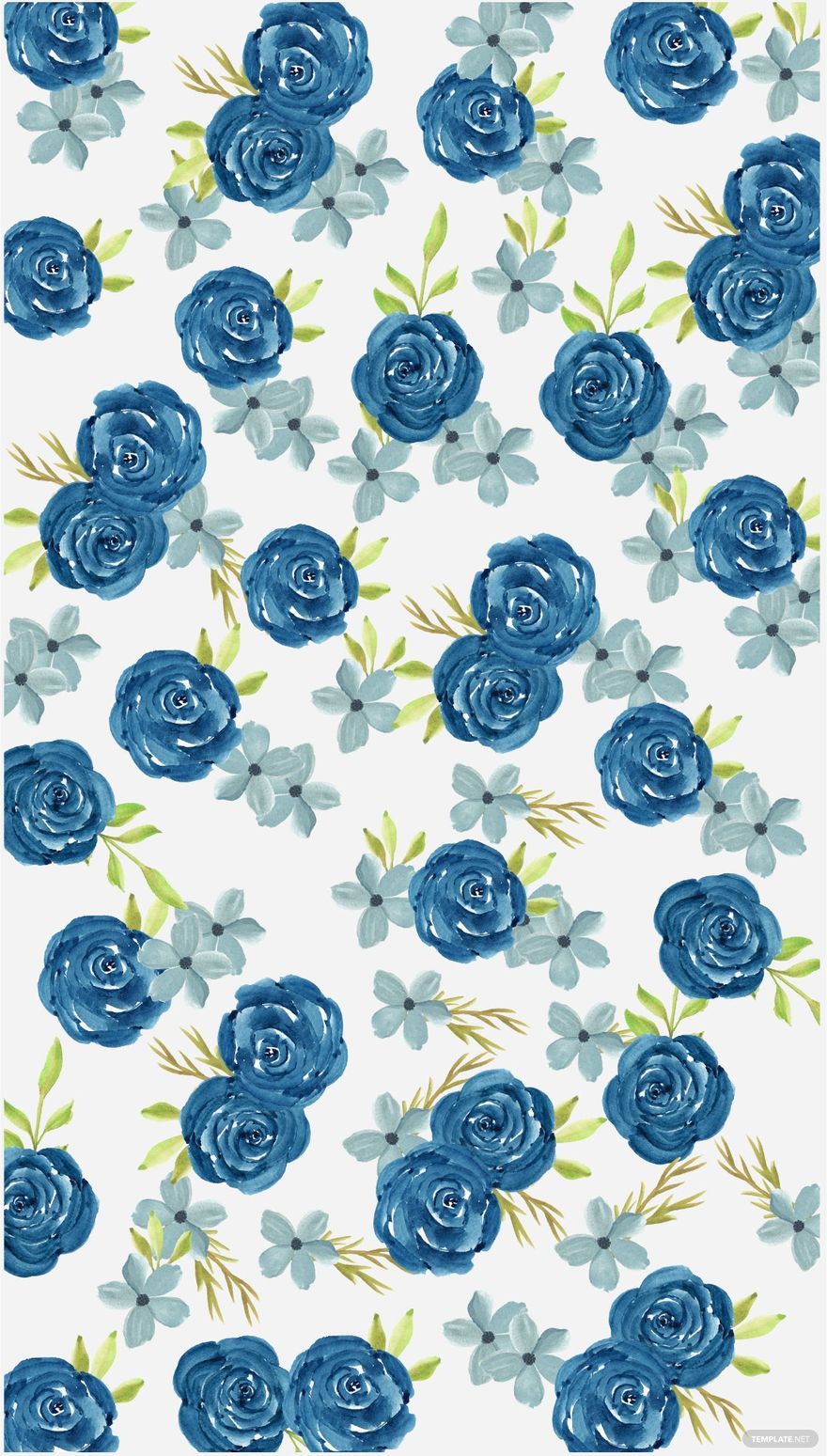 Free Blue Floral Background
