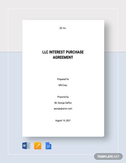 LLC Interest Purchase Agreement Template