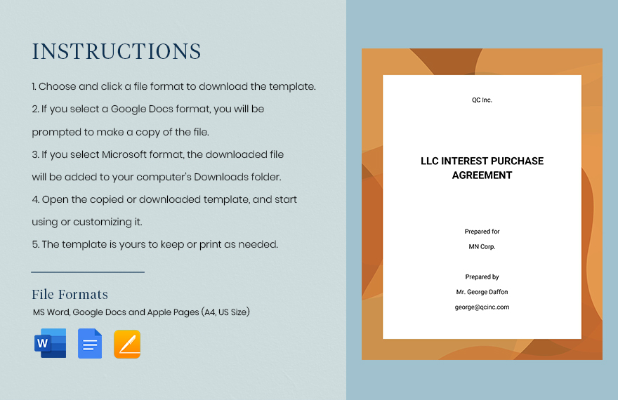 LLC Interest Purchase Agreement Template