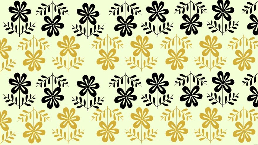 Black and Gold Floral Background