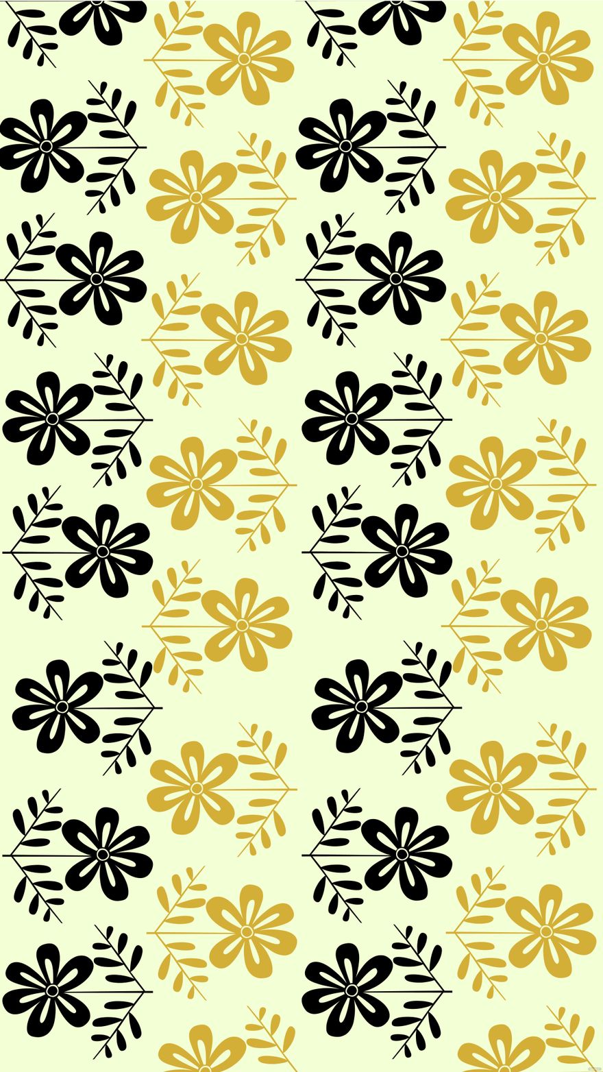 Free Black and Gold Floral Background