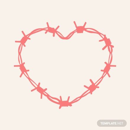 Free Barbed Wire Heart Vector