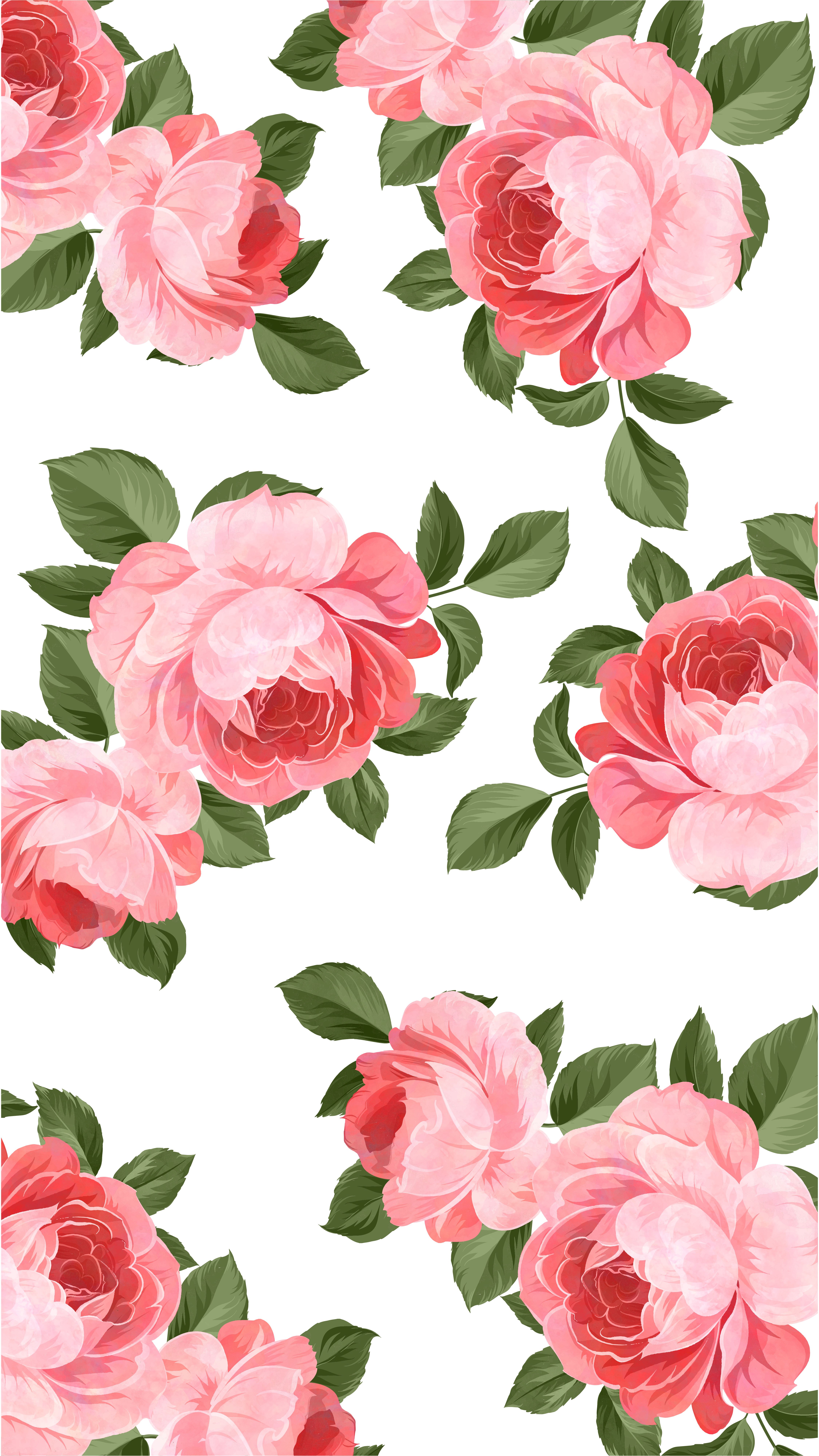 pink roses background pattern