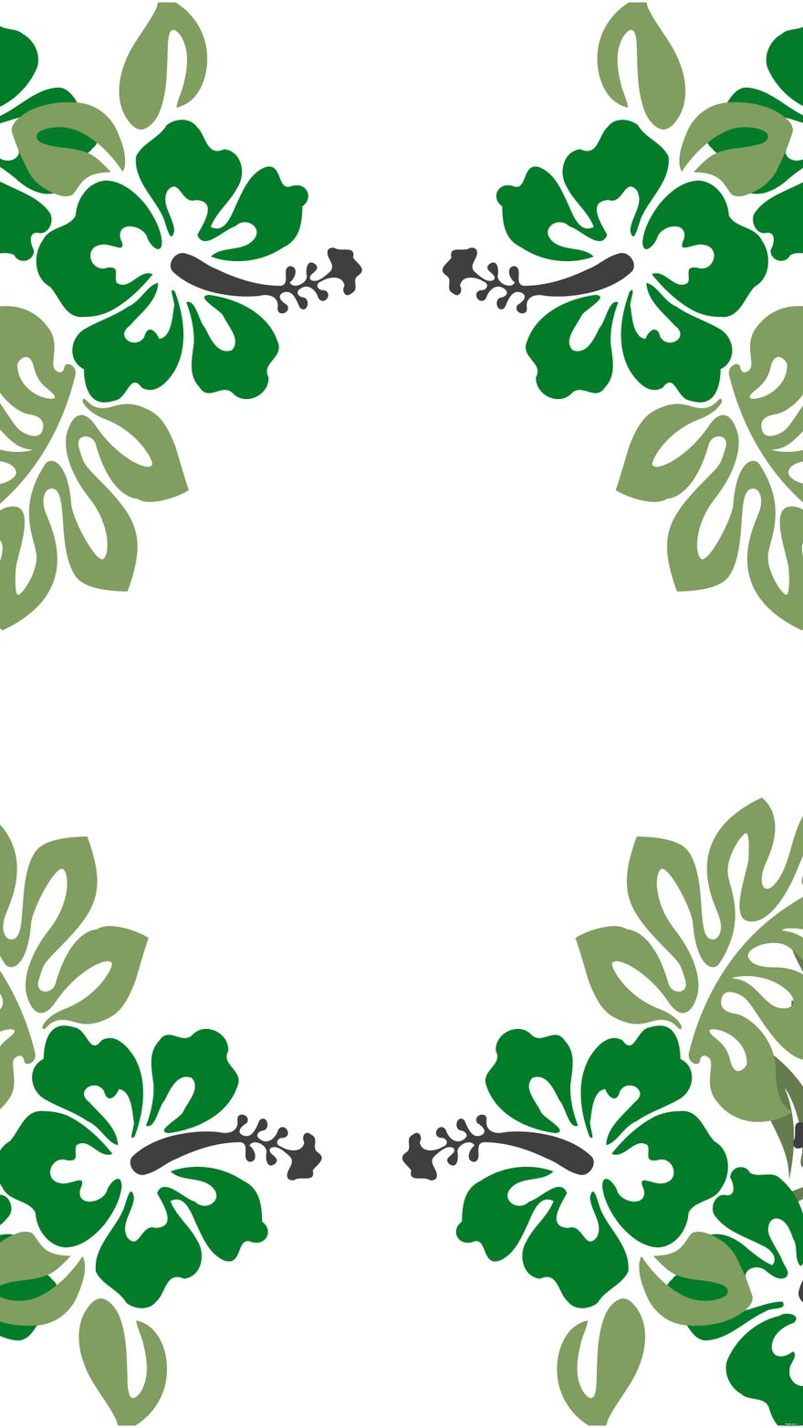 Free Green Floral Pattern Background