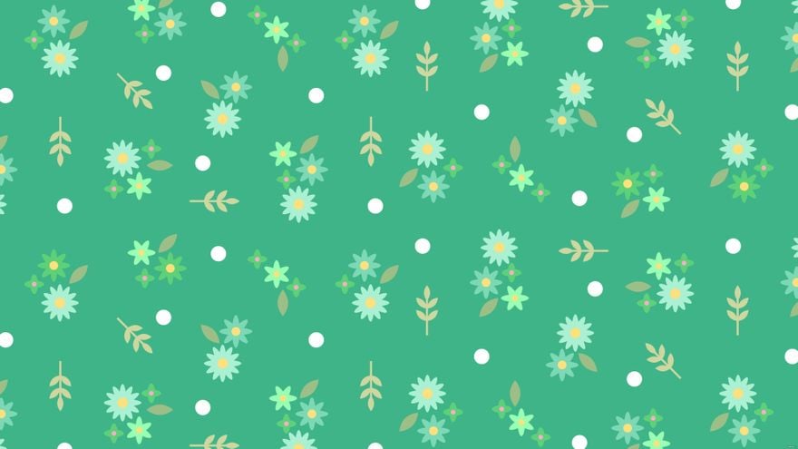 Mint Green Floral Background