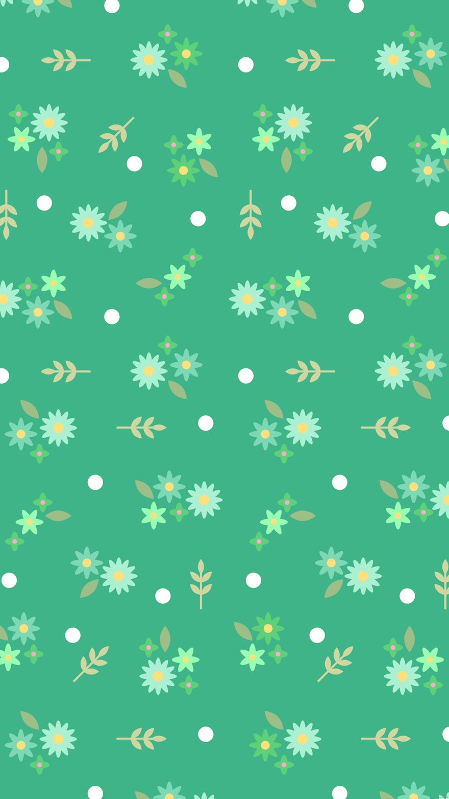 Free Mint Green Floral Background