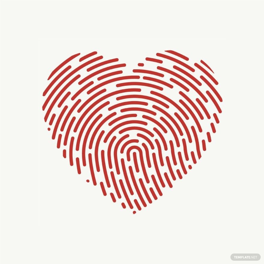 Free Fingerprint Heart Vector