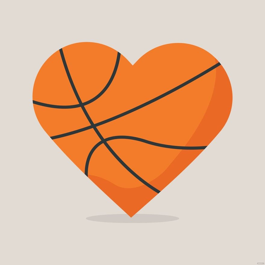Free Basketball Heart Vector