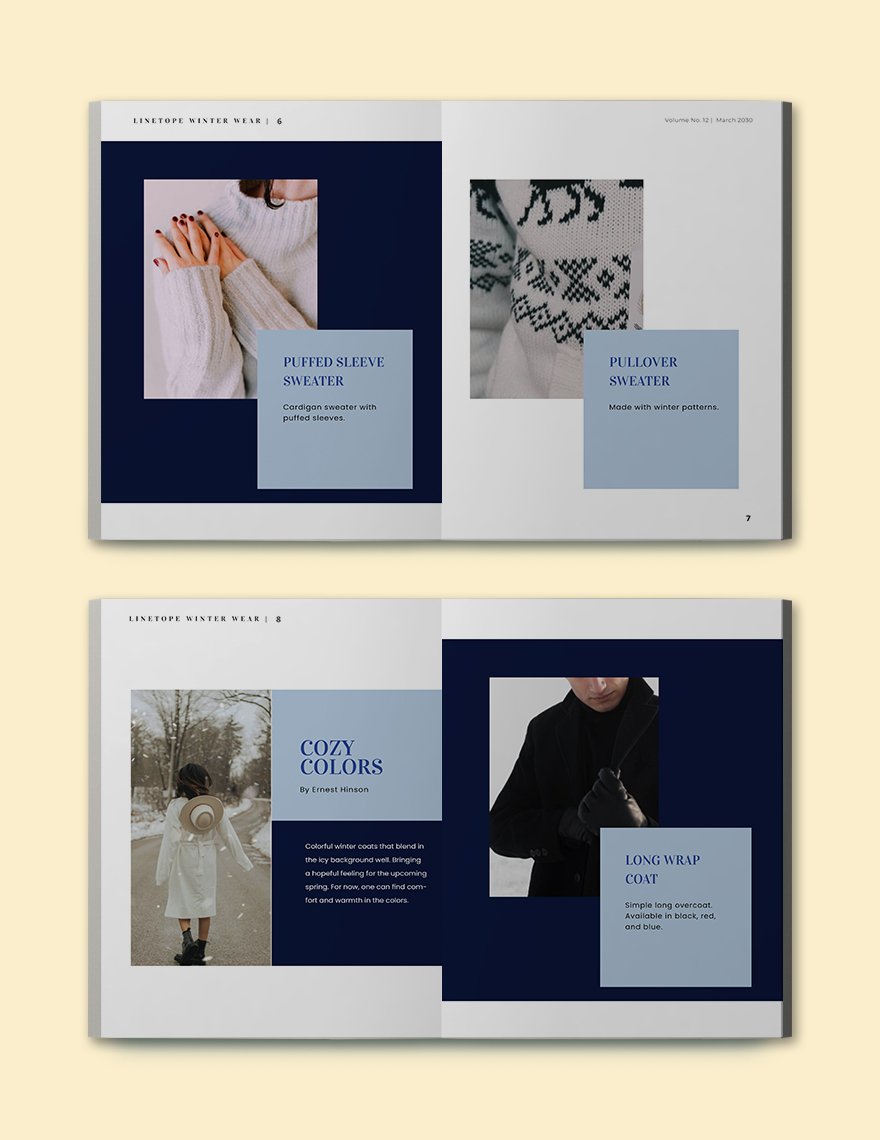 Winter Outfit Lookbook Template