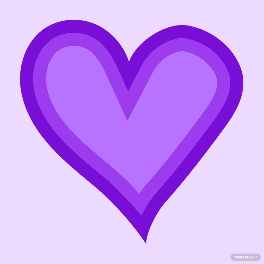 Free Purple Heart Vector in Illustrator, EPS, SVG, JPG, PNG