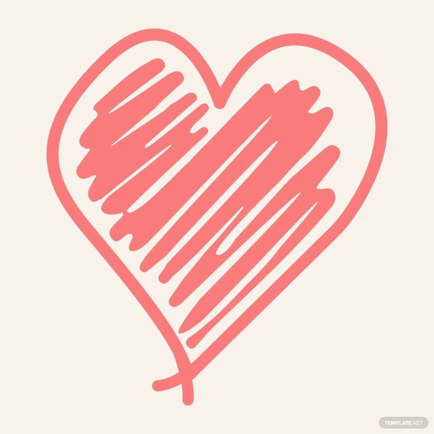 Drawn Heart Vector in Illustrator, EPS, SVG, JPG, PNG