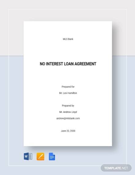 13  Loan Agreement Templates Free Downloads Template net