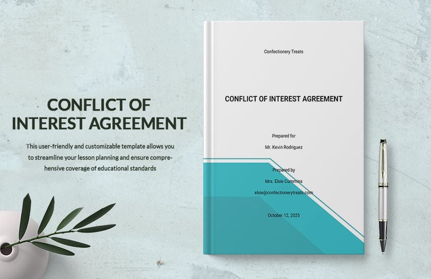 Conflict Of Interest Agreement Template