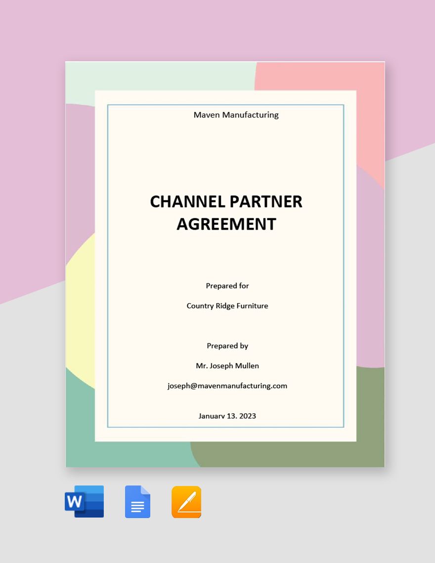 Channel Partner Agreement Template
