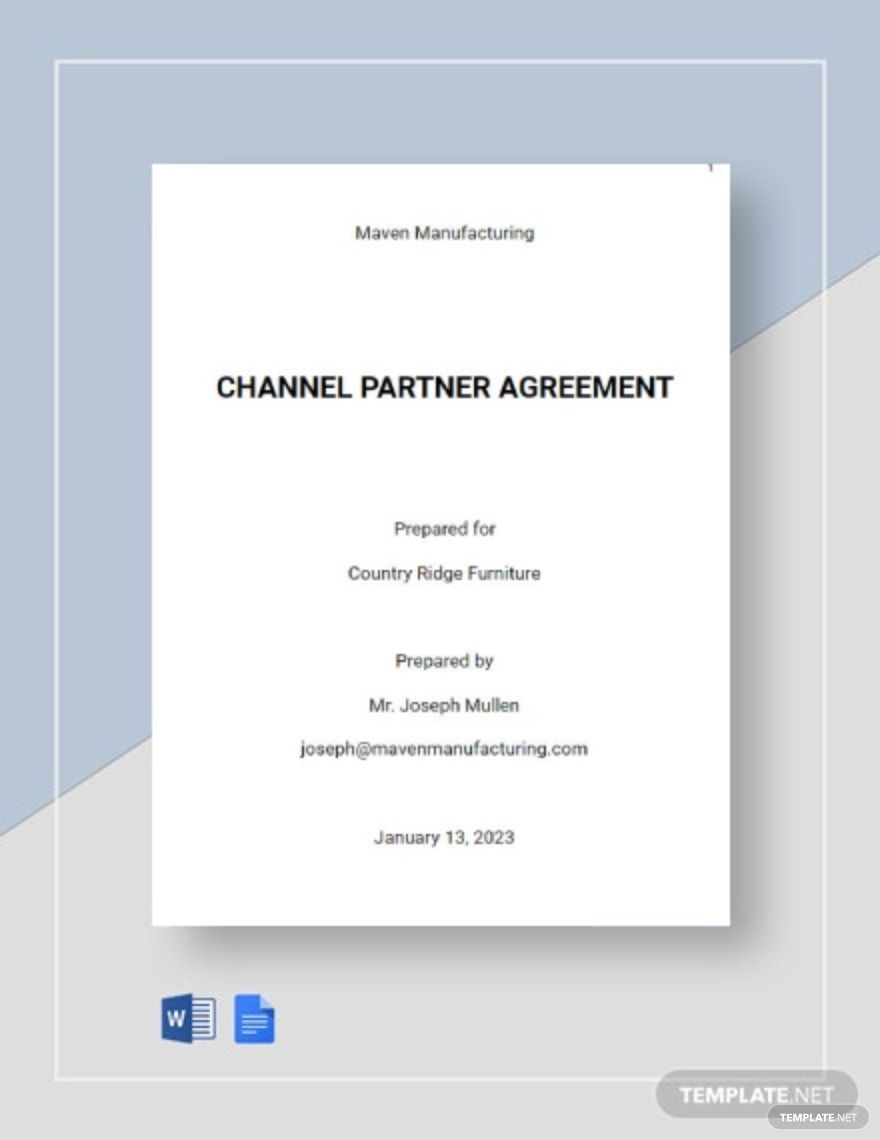 Channel Partner Agreement Template Google Docs, Word, Apple Pages