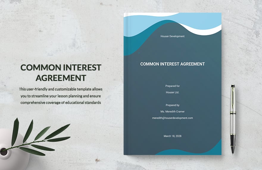 Common Interest Agreement Template