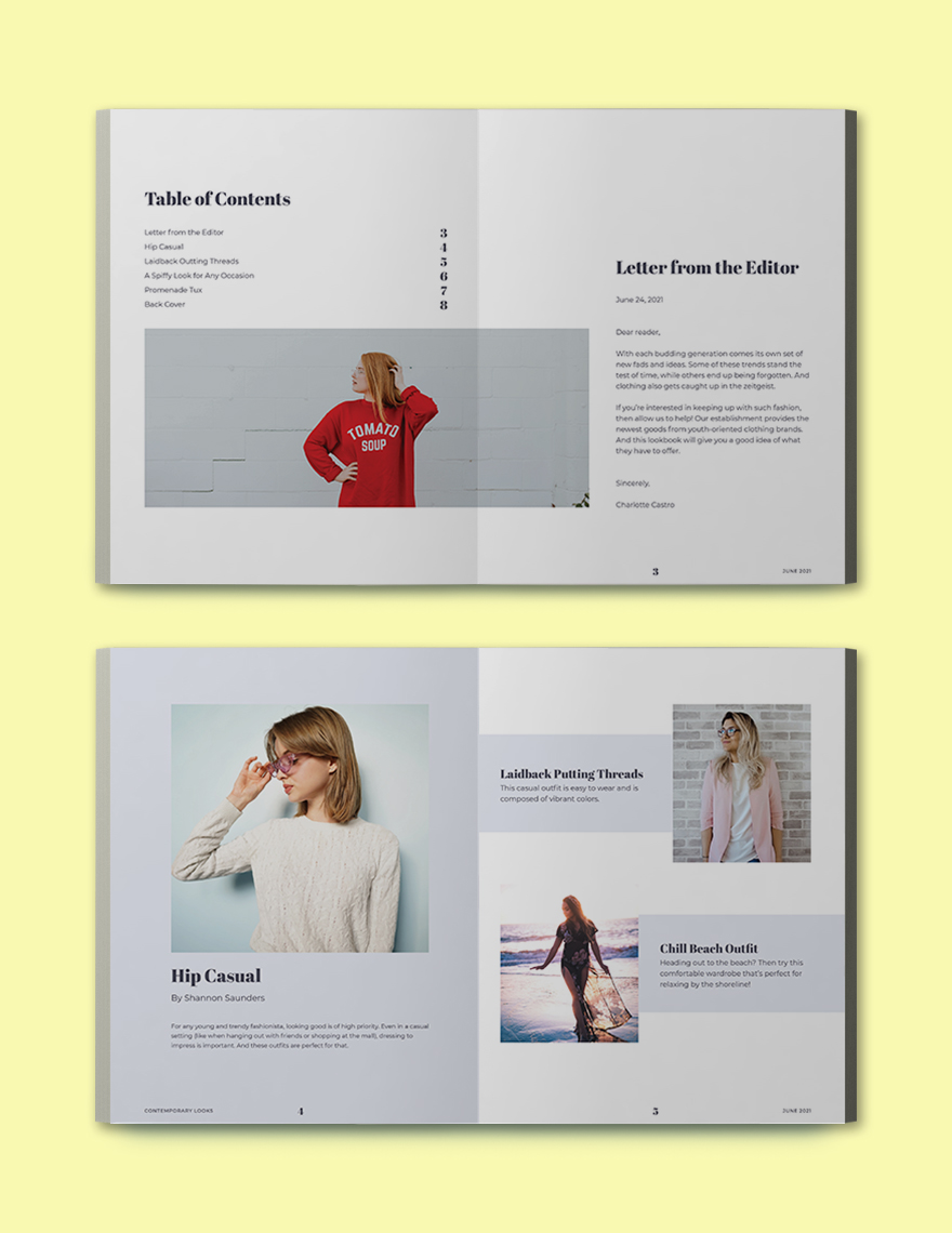 Youth Editorial Lookbook Template