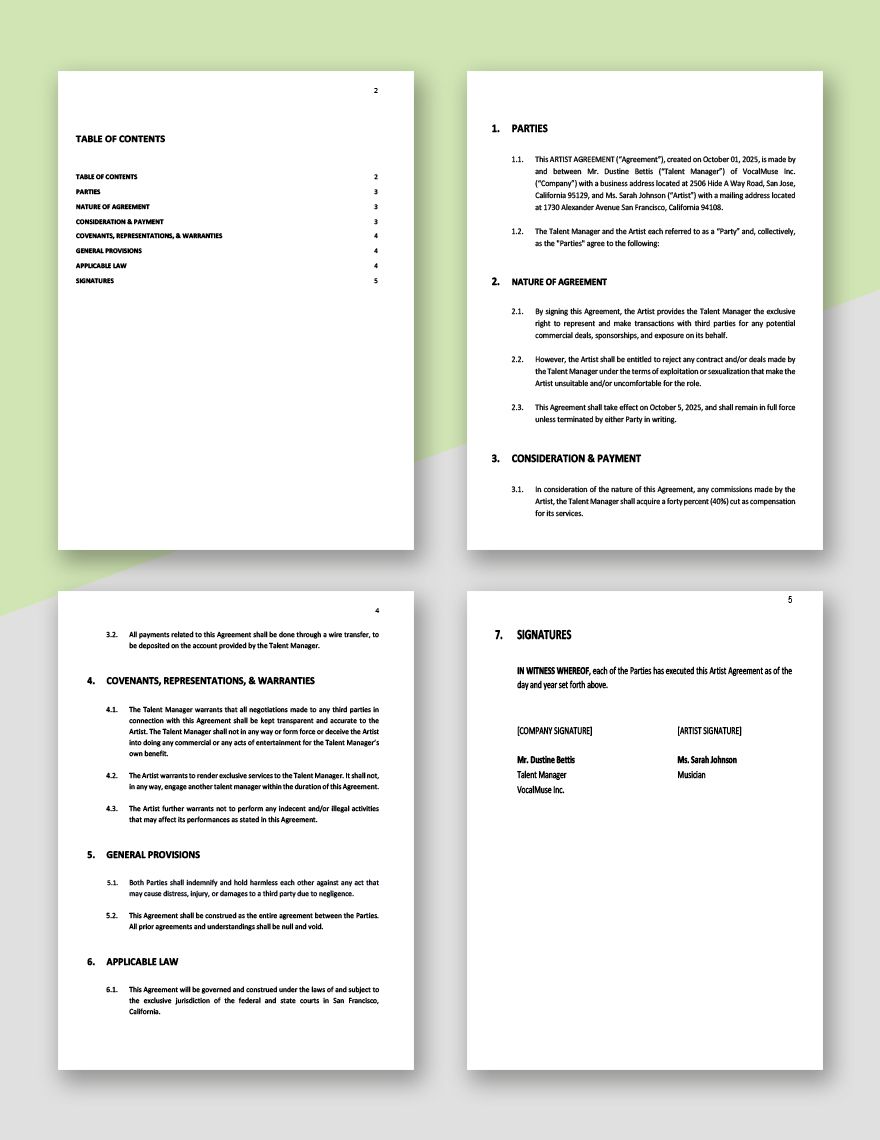 Blank Agreement Template - Download in Word, Google Docs, PDF, Apple ...