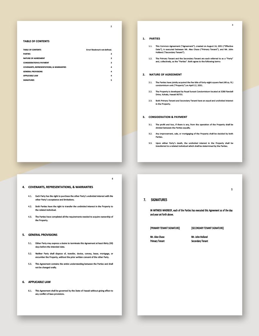 Work Trial Agreement Template