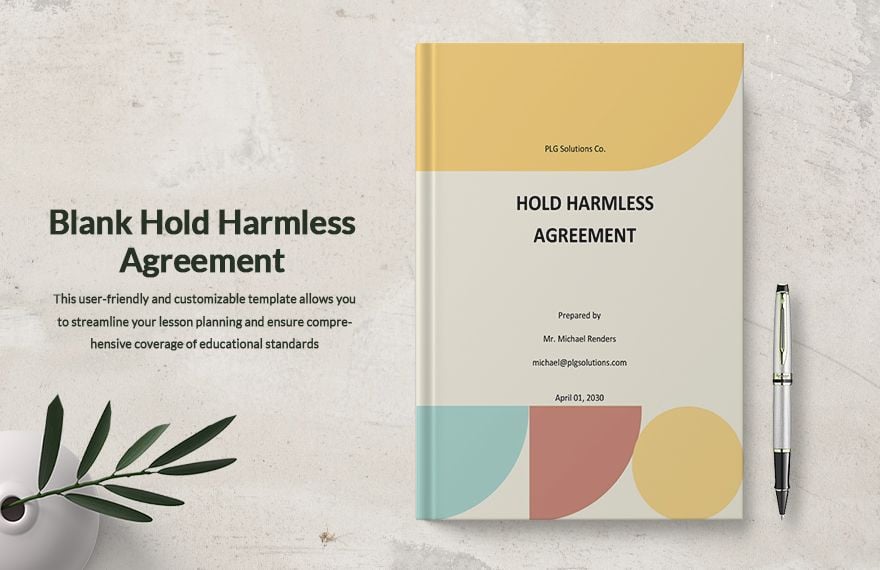 Blank Hold Harmless Agreement Template