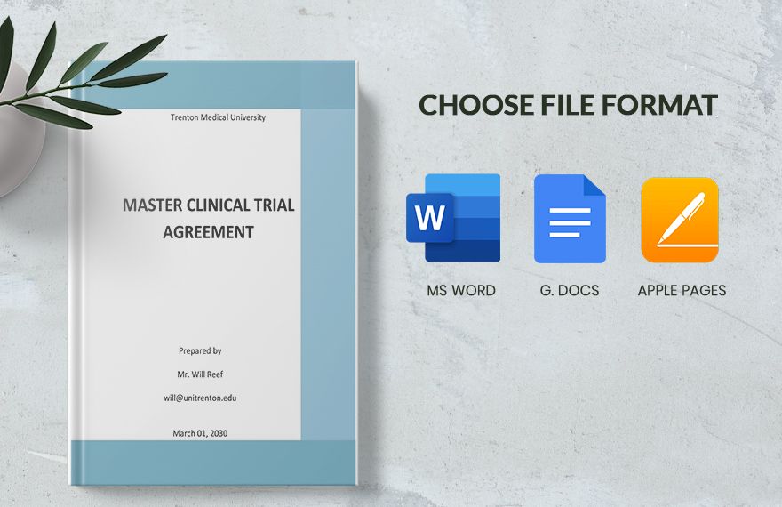 Master Clinical Trial Agreement Template