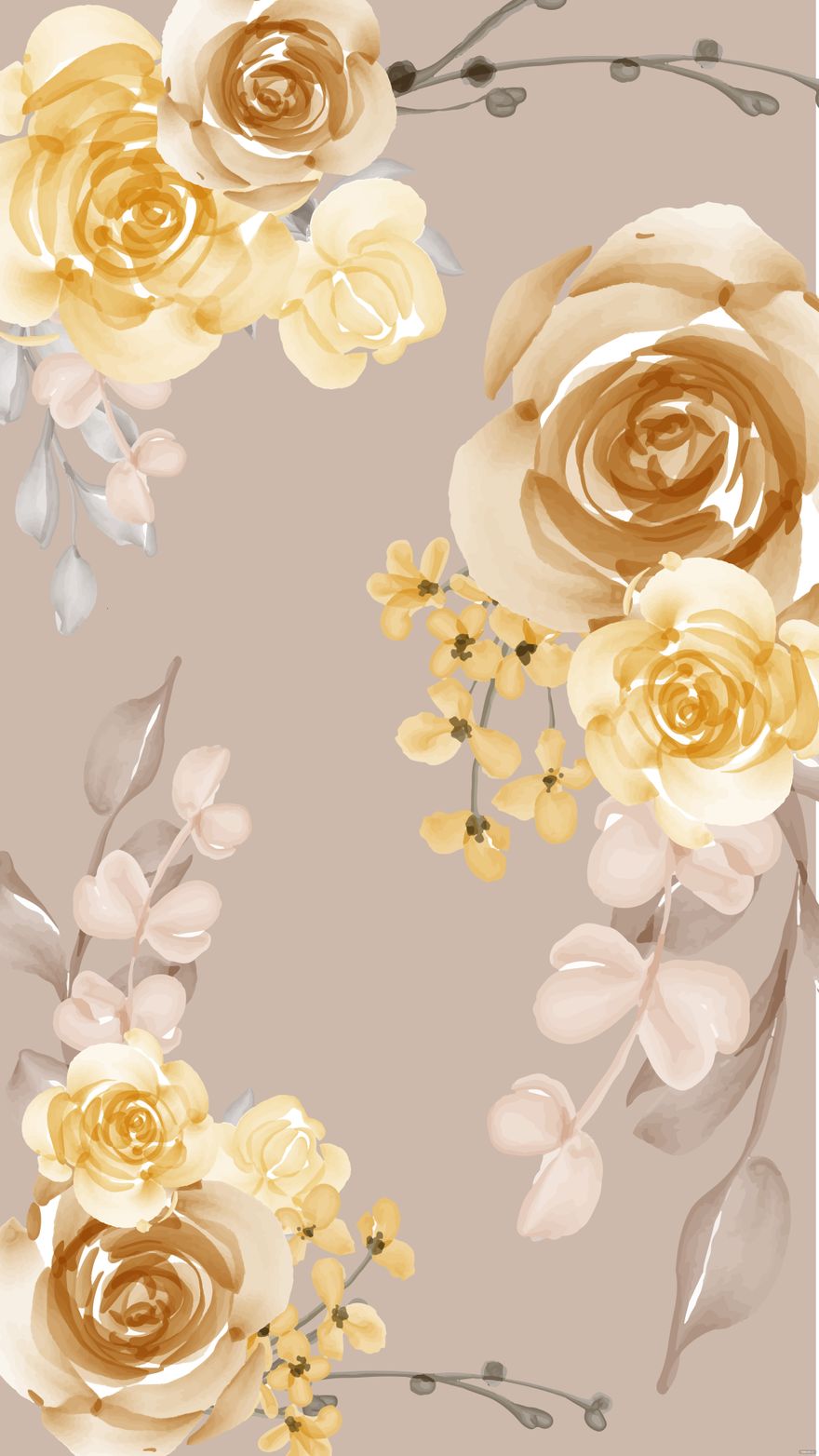 Free Vintage Floral Background For iPhone