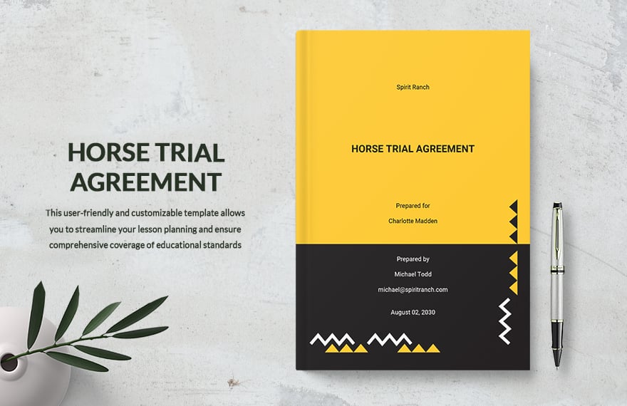 Horse Trial Agreement Template