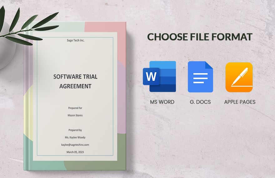Software Trial Agreement Template