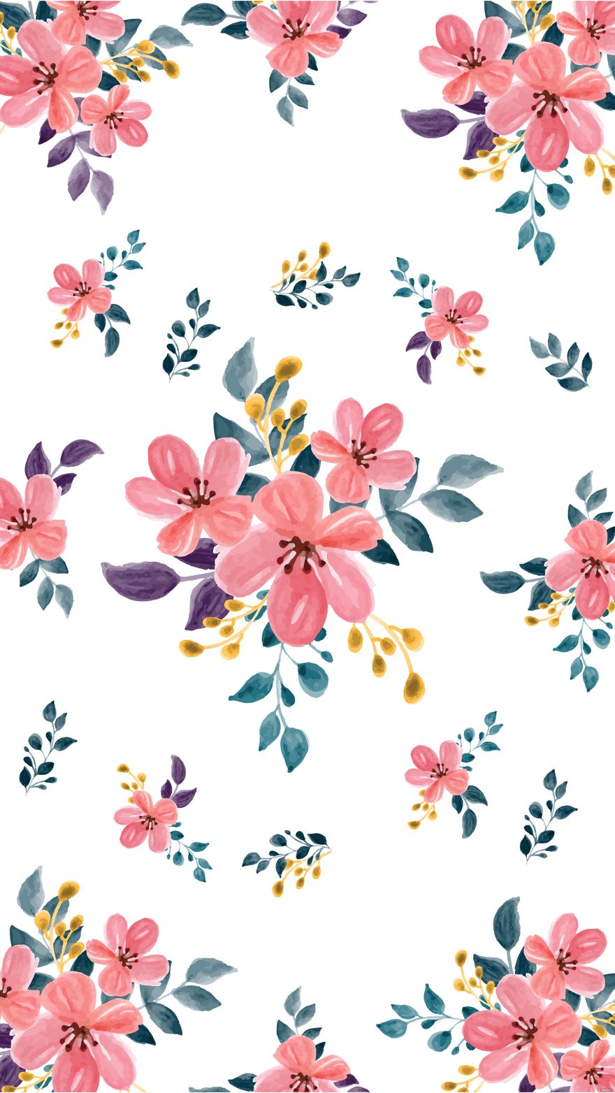 Free White and Pink Floral Background