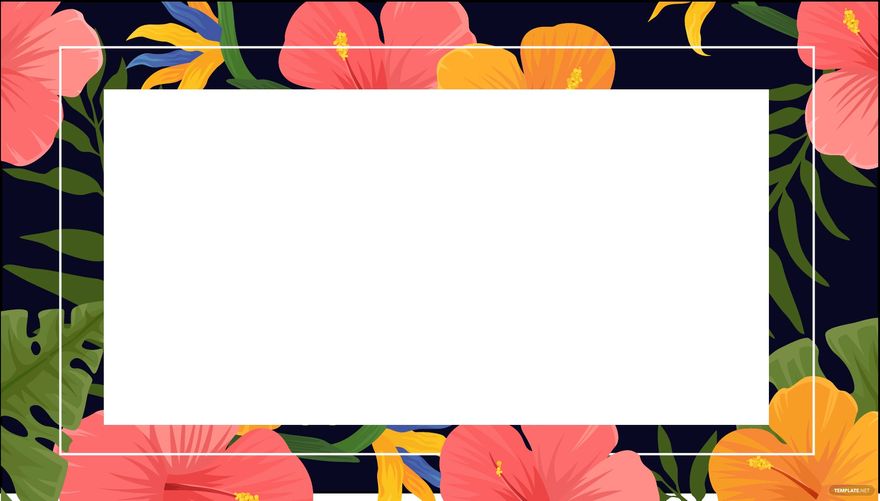 Tropical Invitation Floral Background