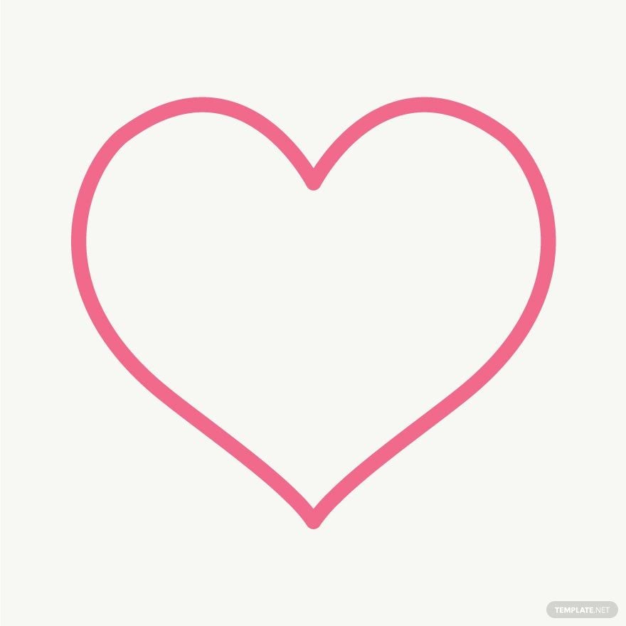 Free Pink Heart Outline Vector