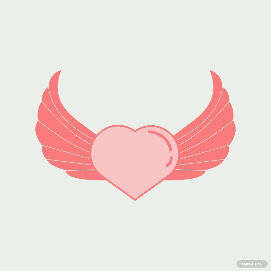Heart Wings Vector