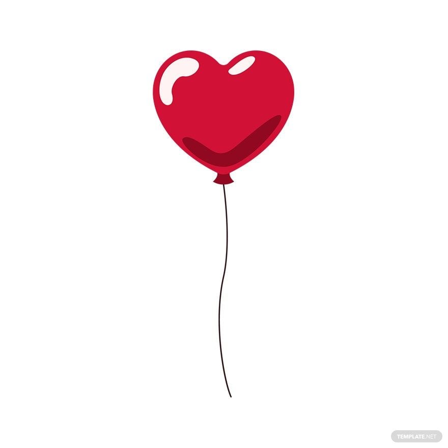 Free Balloon Heart Vector in Illustrator, EPS, SVG, JPG, PNG