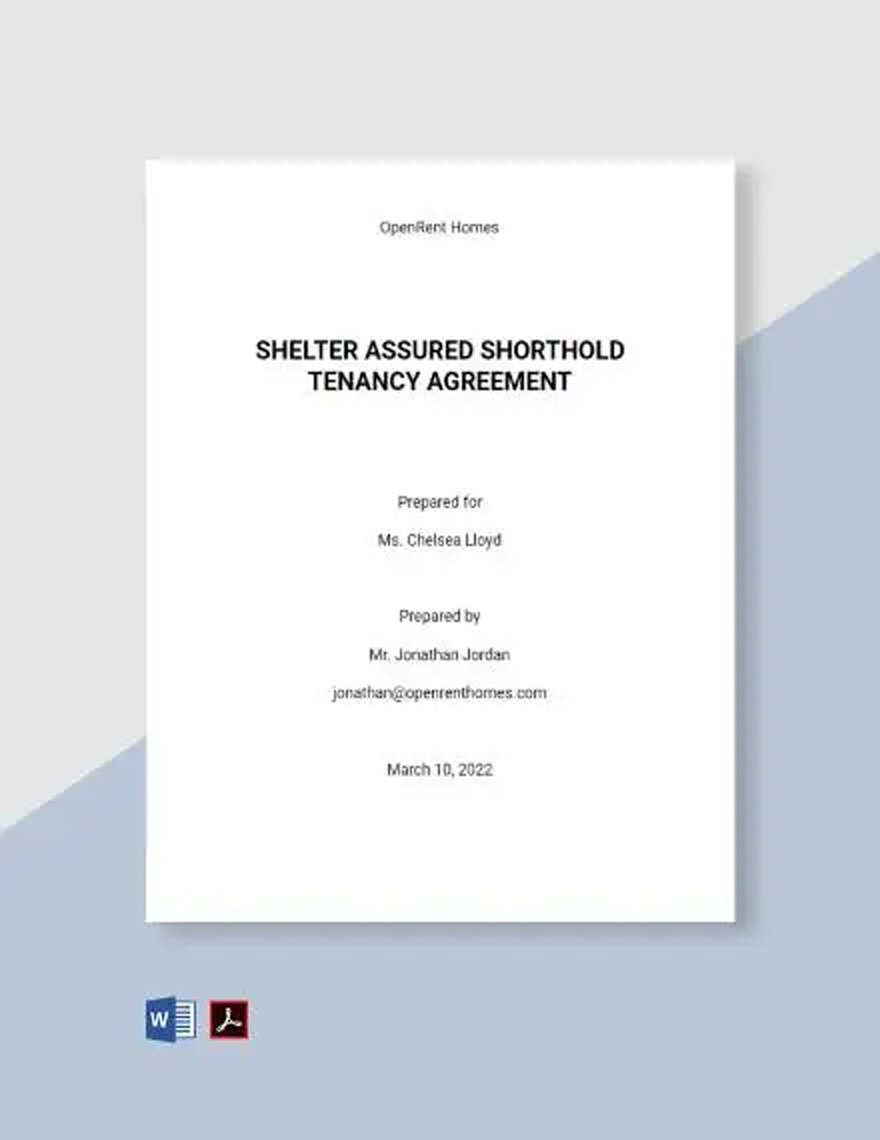 Shelter Assured Shorthold Tenancy Agreement Template