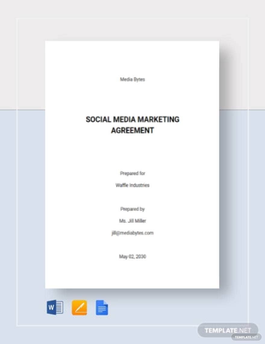 Social Media Marketing Agreement Template