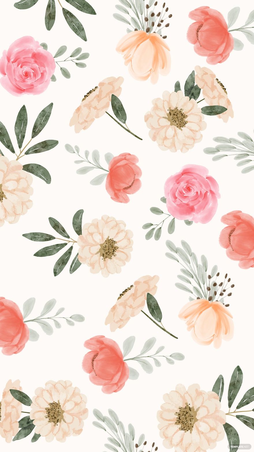 Free Floral Fabric White Background in Illustrator, EPS, SVG, JPG