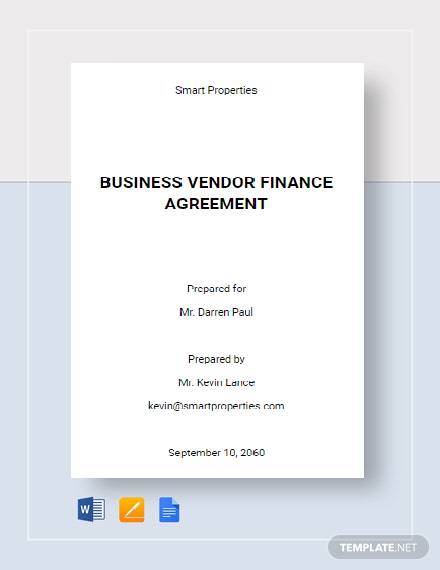 17+ Vendor Agreement Templates - Free Downloads | Template.net