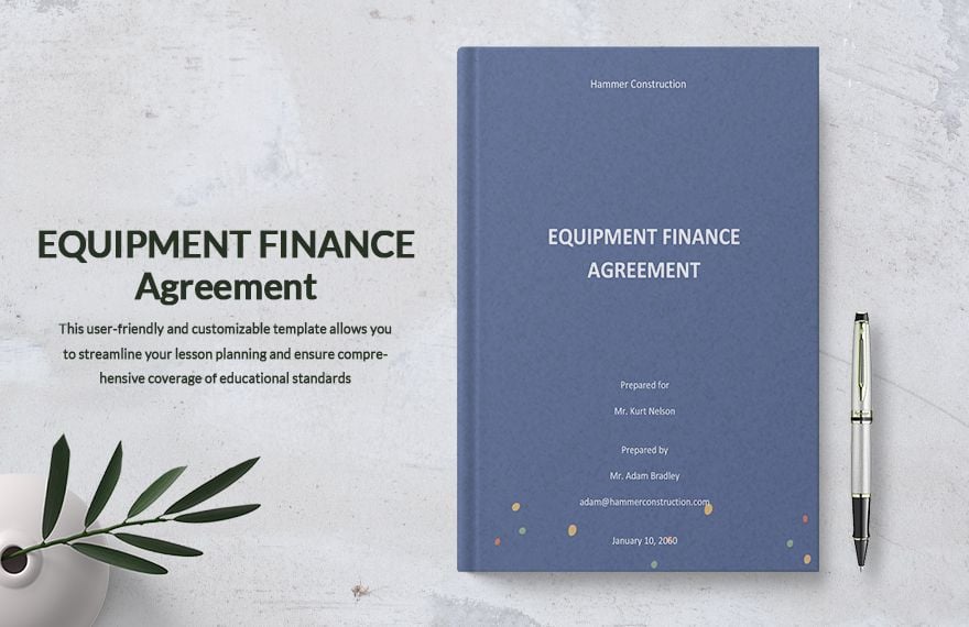 Equipment Finance Agreement Template 